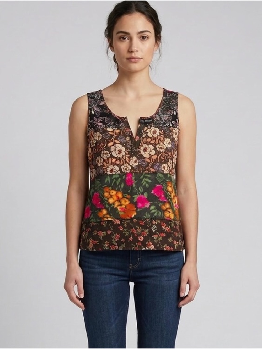 Floral Patchwork Tank Top